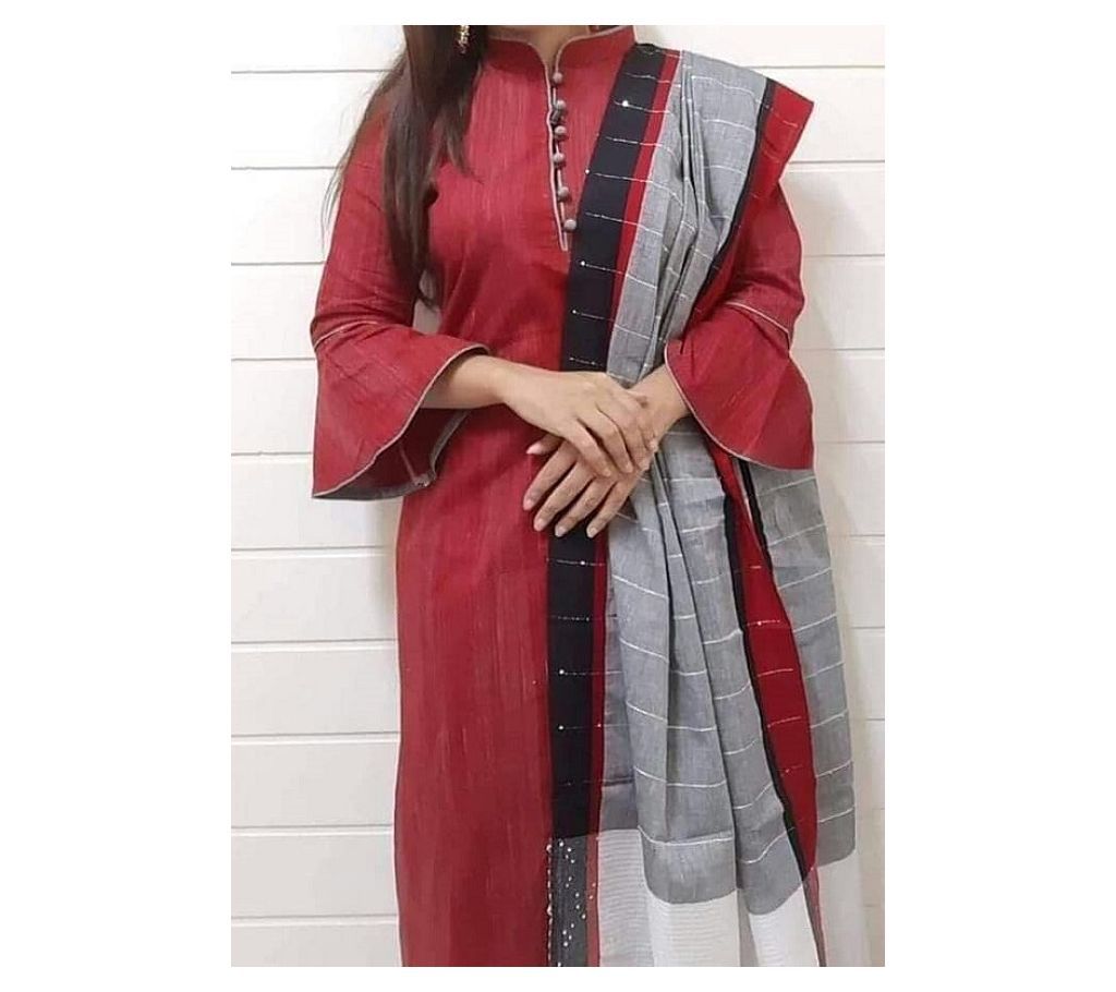 Homemade Tat Original Cotton Multi Color Deshi Shalwar Kameez.-6