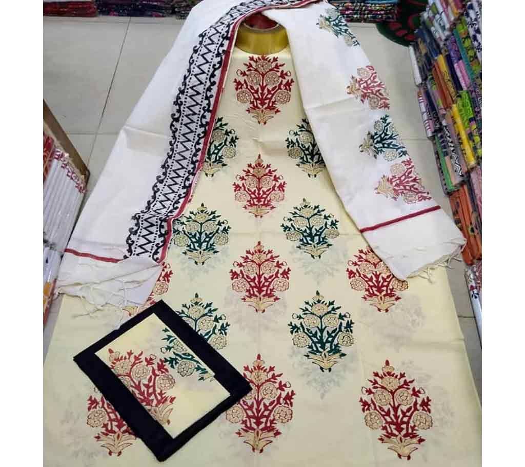 Rajdhani Voil Cotton Block Printed Shalwer Kameez for Women-28