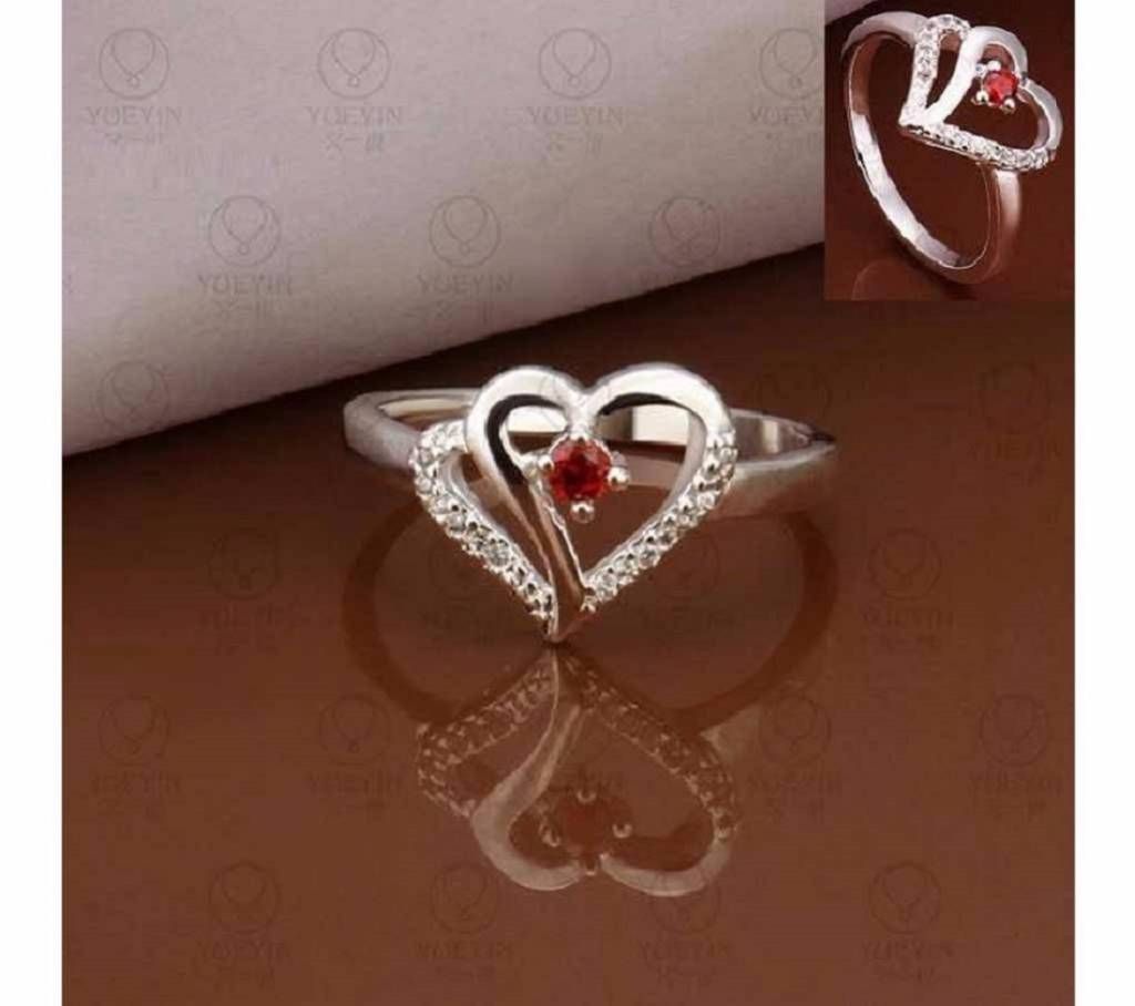 Heart Shaped Stone Setting Ring Ring