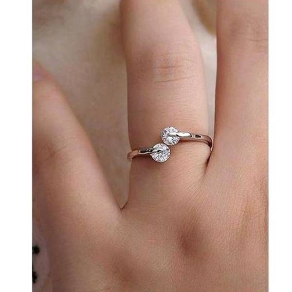 Rose Gold Plated hion Design Zircon Finger Ring