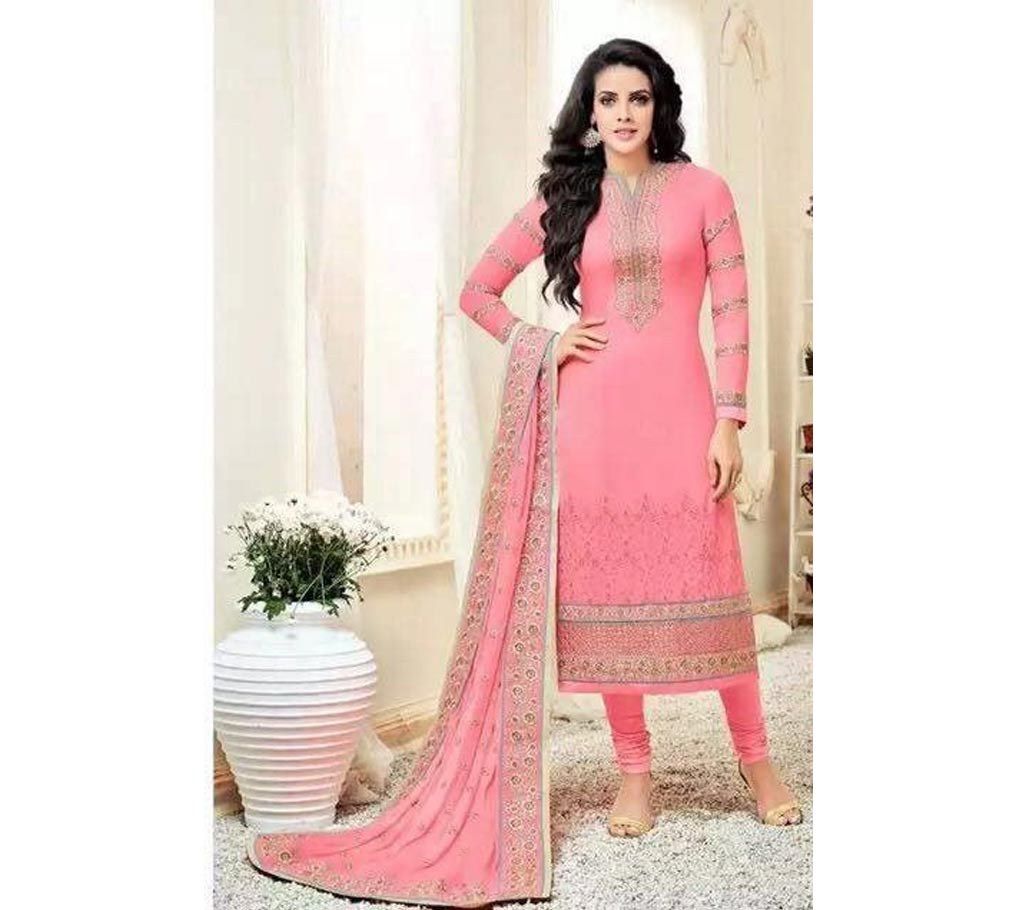 Unstitched embroidery georgette three piece (copy)