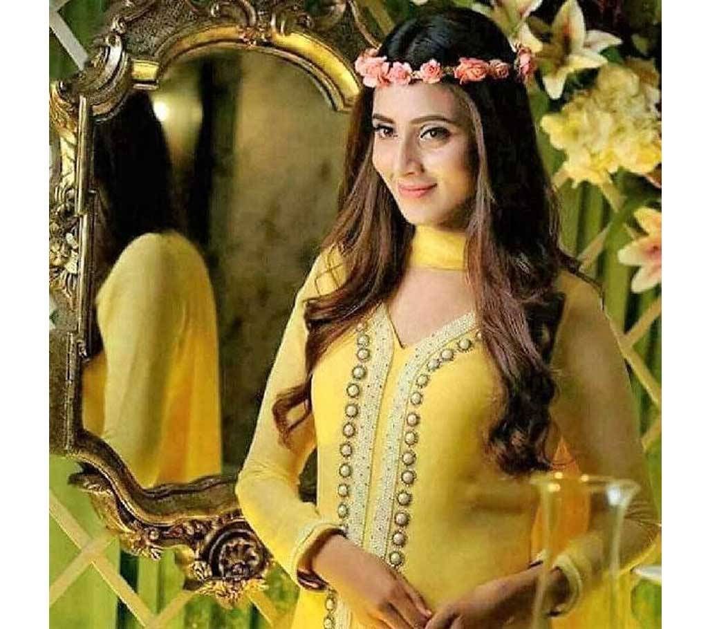 Unstitched Georgette-Karchupi Three Piece (Copy)