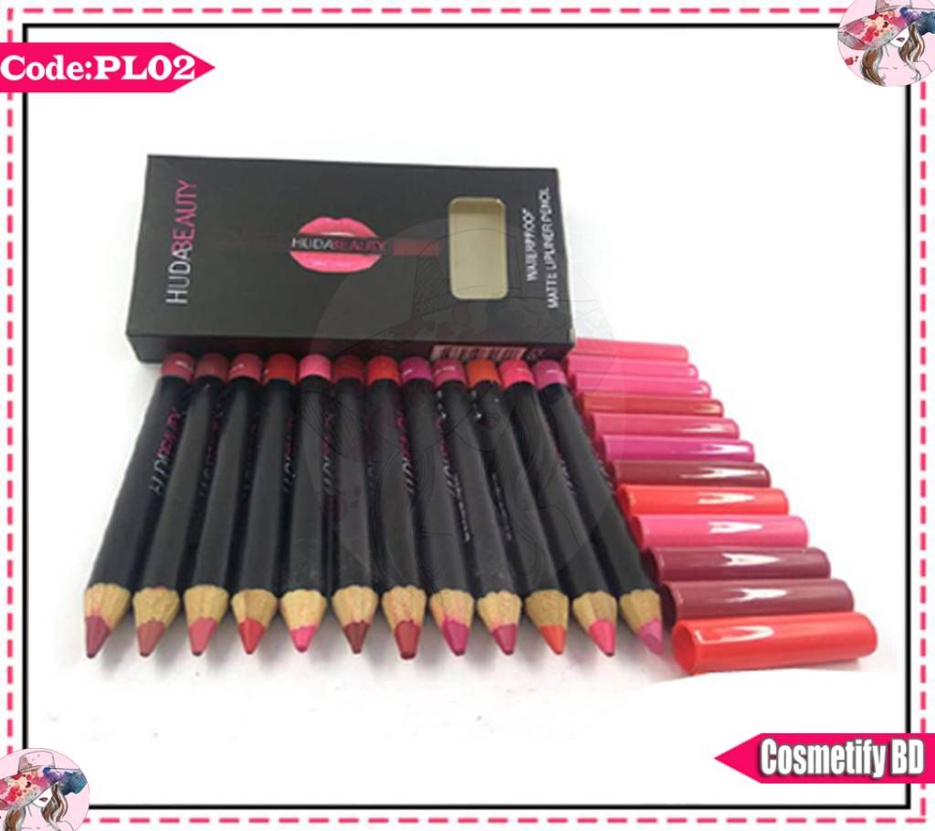 Huda Pencil Lipstick 12 Pcs (China)