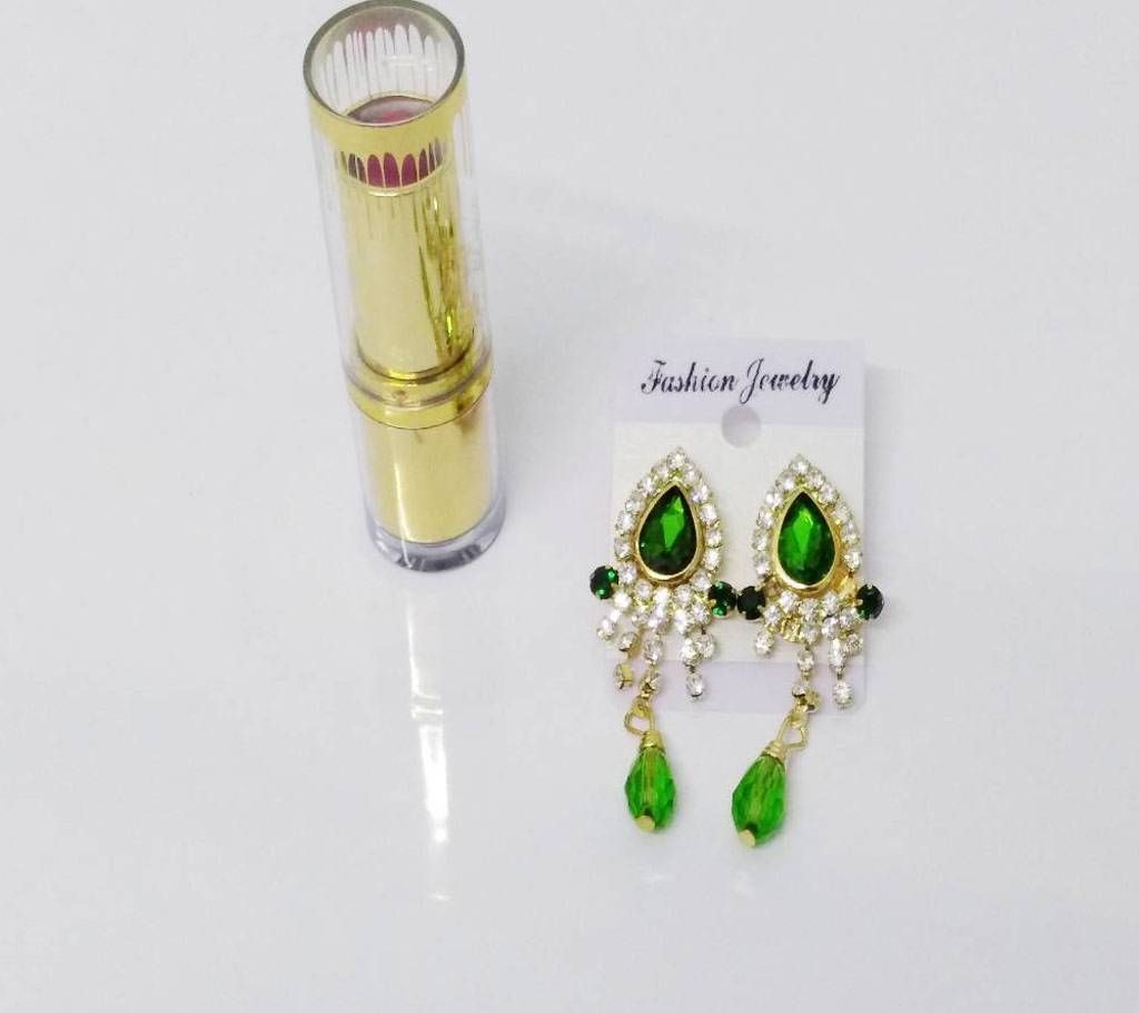 Stone Setting Earrings free Mac Lipstick