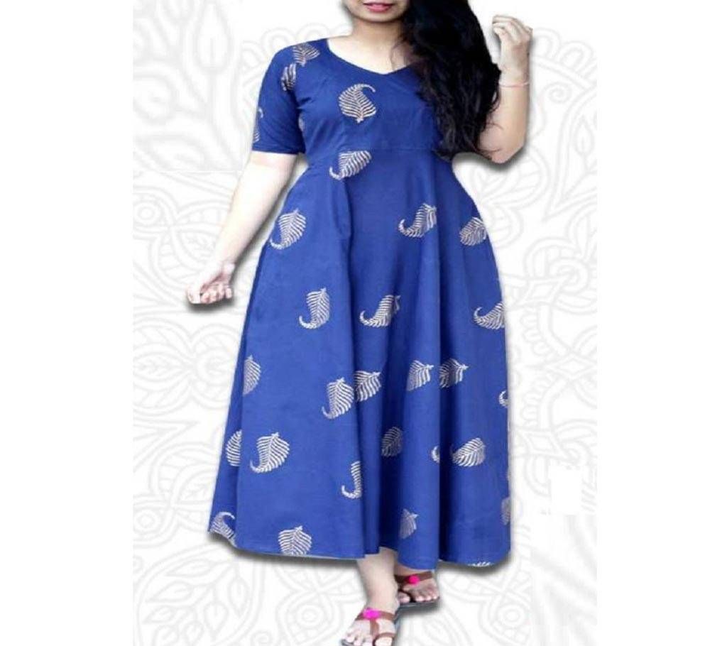 Fully Stitched China Linen With Block Printed Kurti