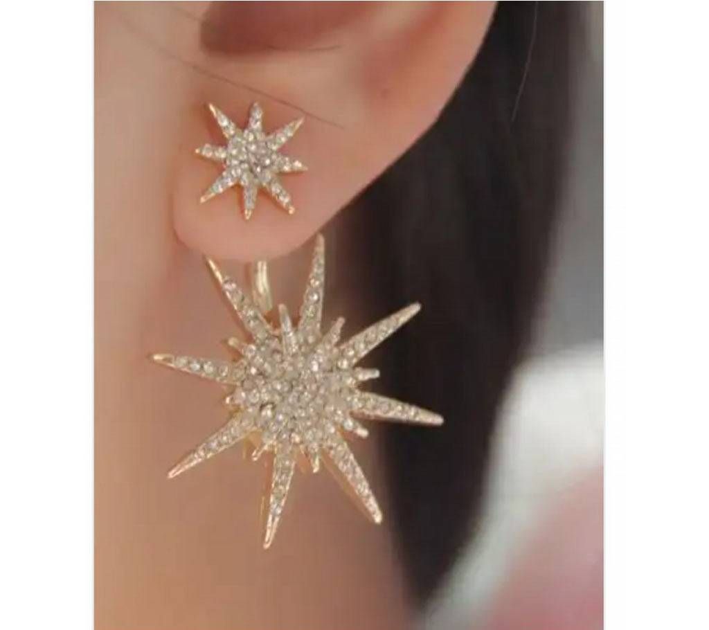 Chia Fashion Hexagram Handmade Crystal stud Earrings (by Pink Point - CHIA112)