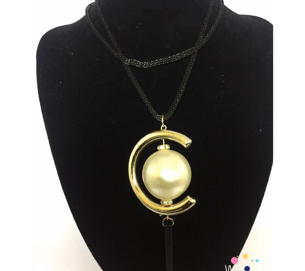 Golden Pearl Long Pendant