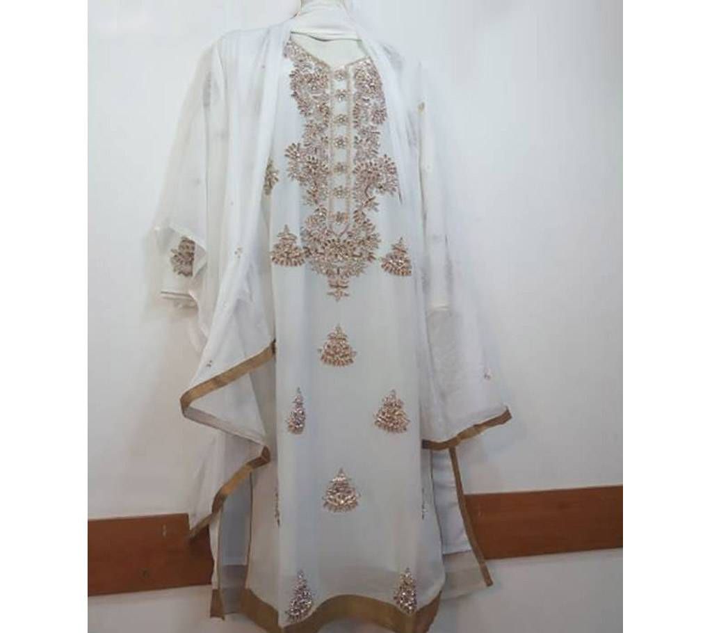 Stitched  Georgette  Long 