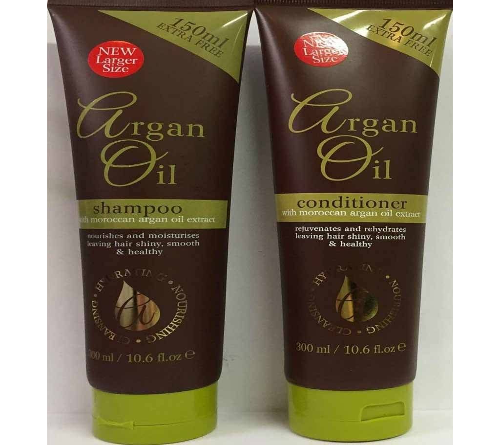 Argan Oil Pack of Shampoo and Conditioner With Moroccan Argan Oil Extract - 300ml - UK