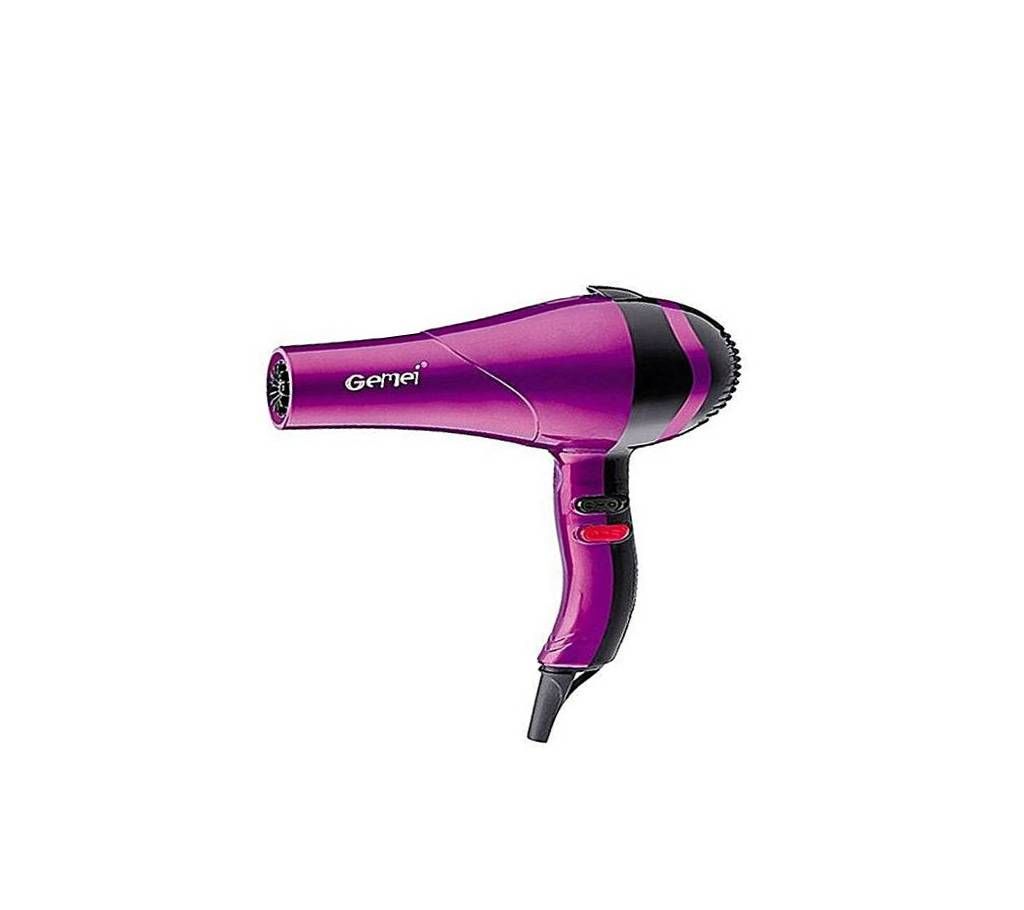 Gemei GM-1704 Hair Dryer - Purple and Black