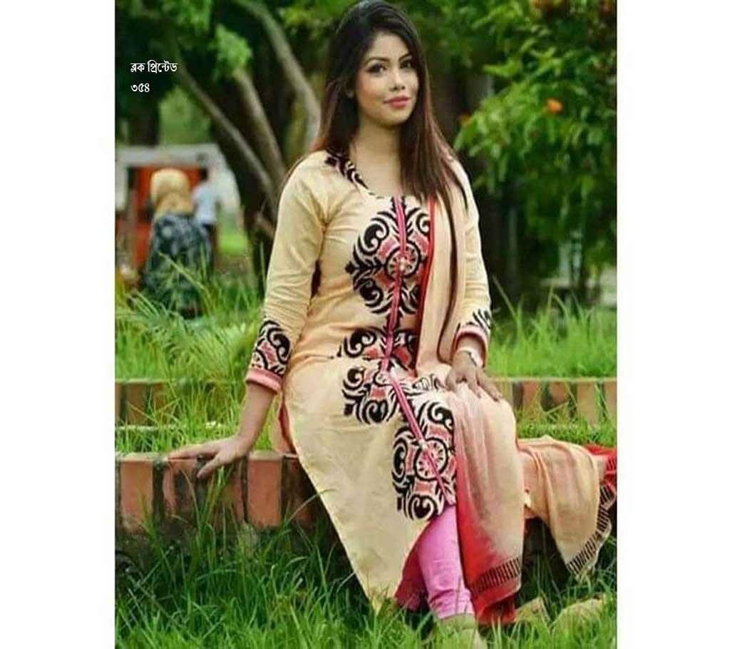 unstiched block printed cotton salwar kameez seblock-354