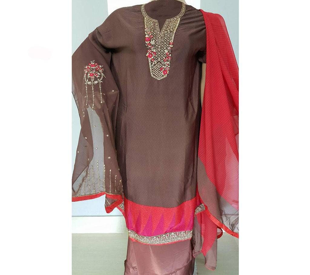 Unstitched Indian Branded Three pieces