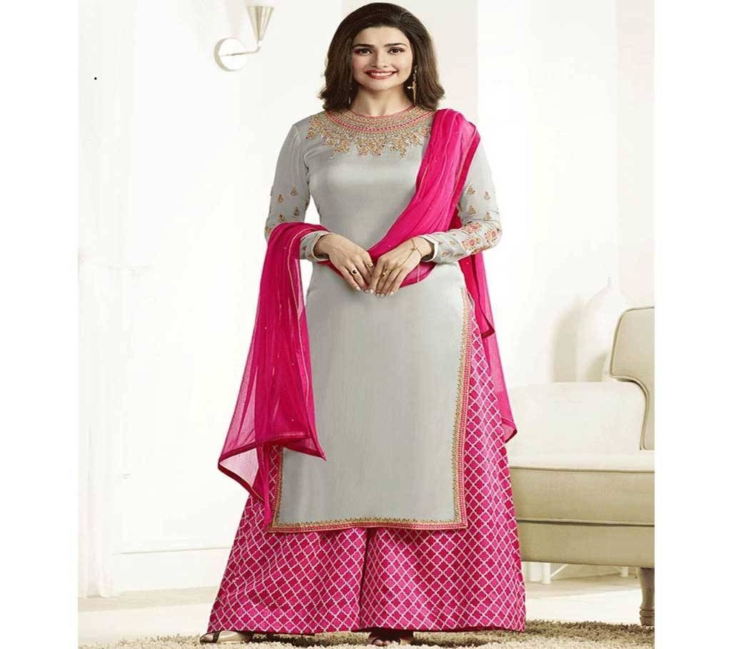Semi-sticked embodied gorgette three-piece copy