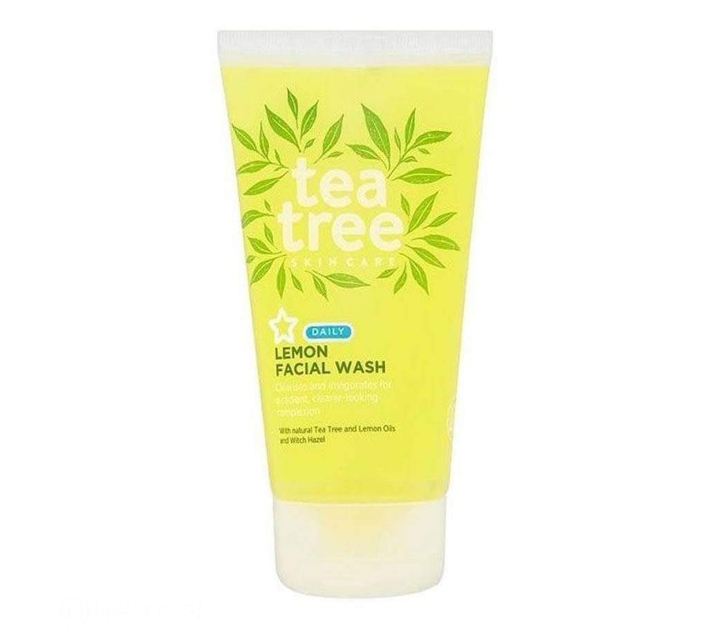 Superdrug Tea Tree Lemon Facial Wash 150ml - UK