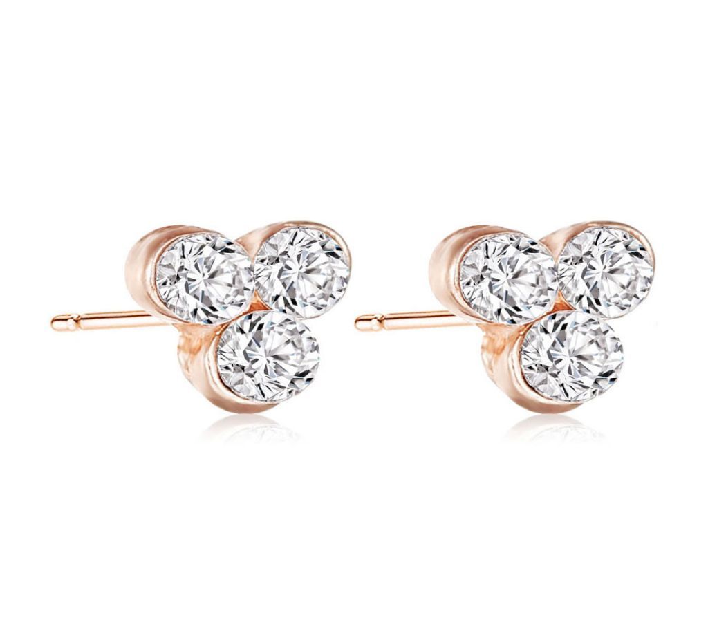 New Shinning Rhinstone Small Stud Earrings For Women Birthday Gift Earrings Personality Trendy Design Earrings Female