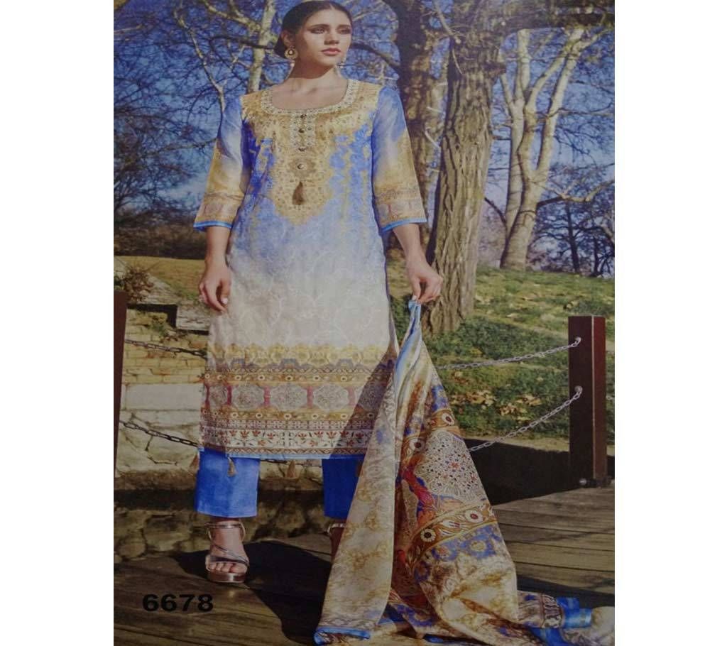 Jinaam Roma Aarohi - 6678 Unstitched Cotton Three-piece