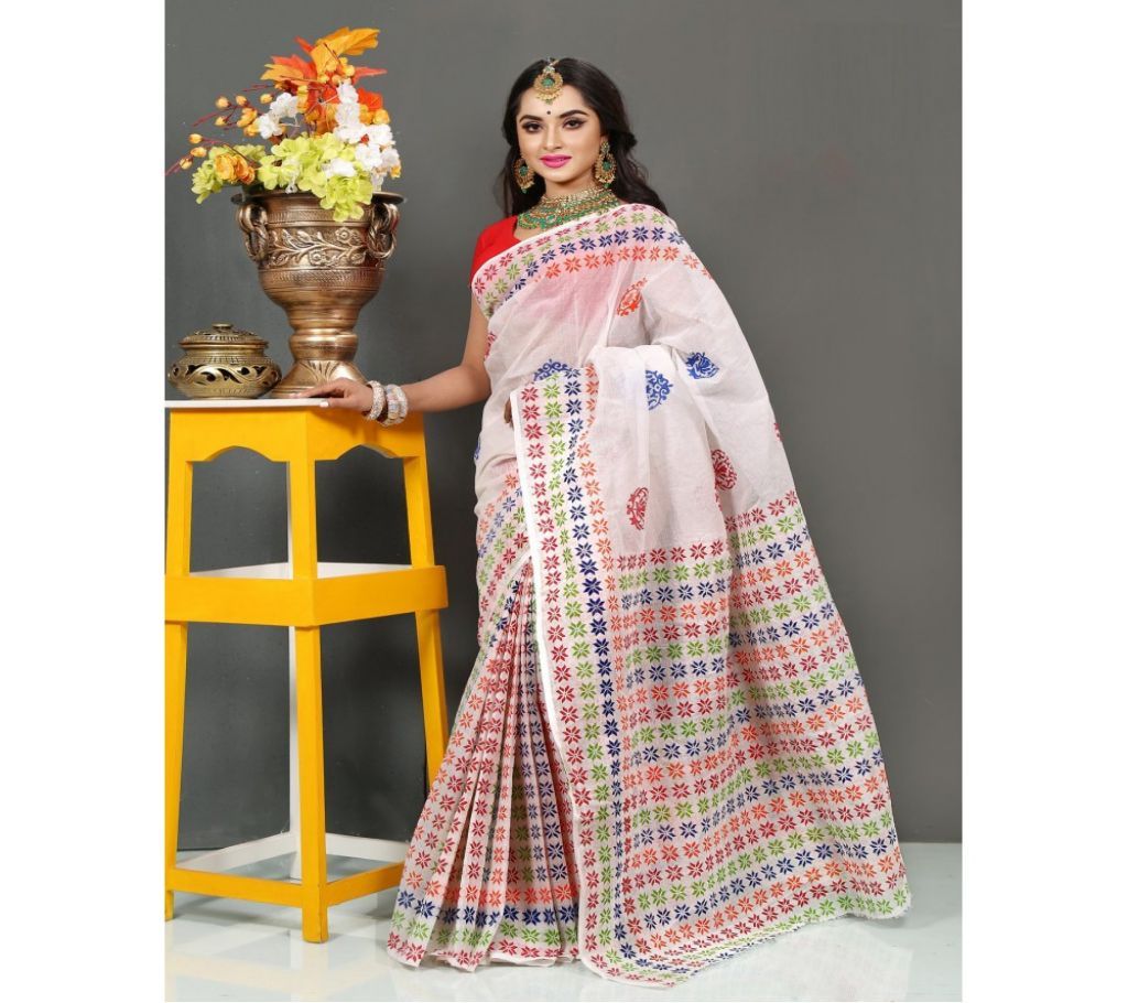 Pure Cotton With Hand Block Print Sharee