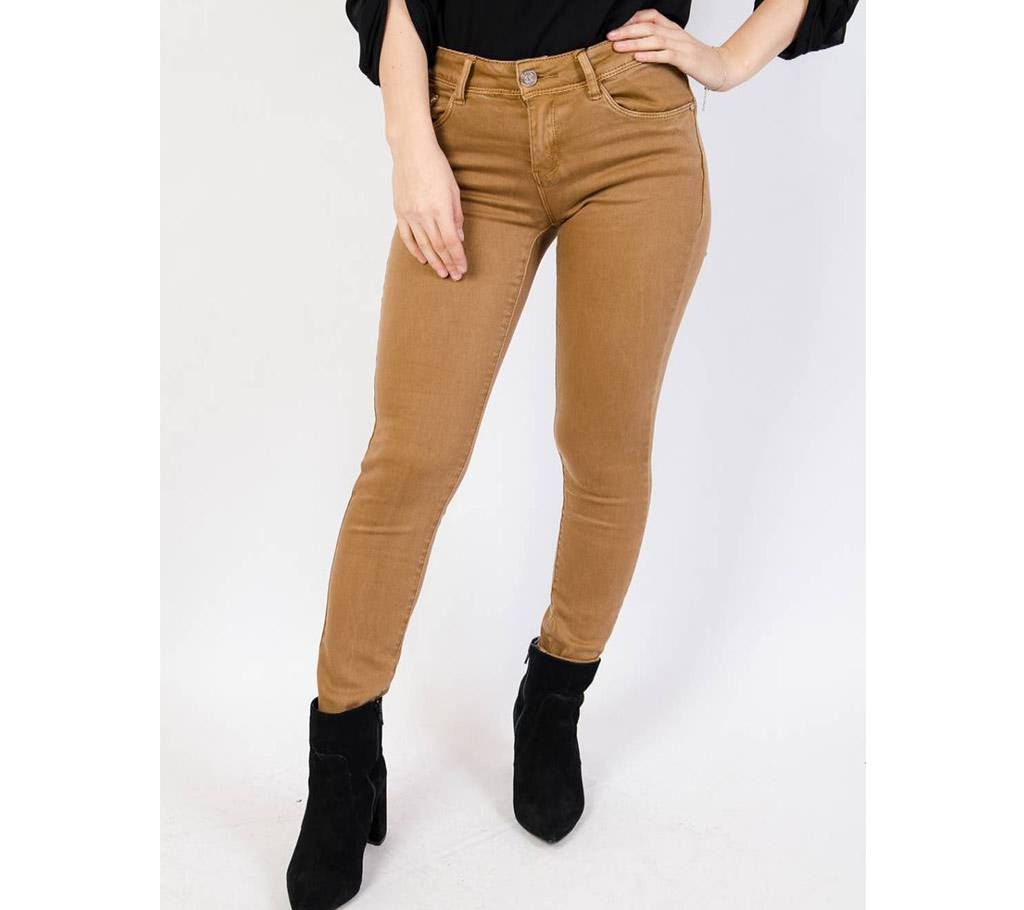Ladies Fashionable Colored Skinny Twill pant