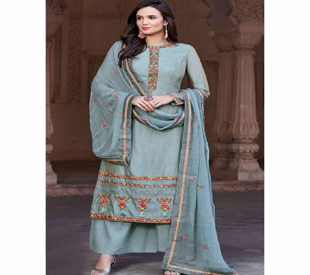 Bela Lavender Unstitched Cotton Three Piece 480