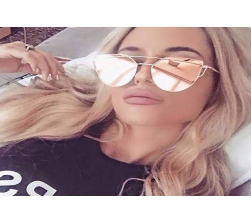 Vintage Rose Gold Mirror Woman's Sunglasses