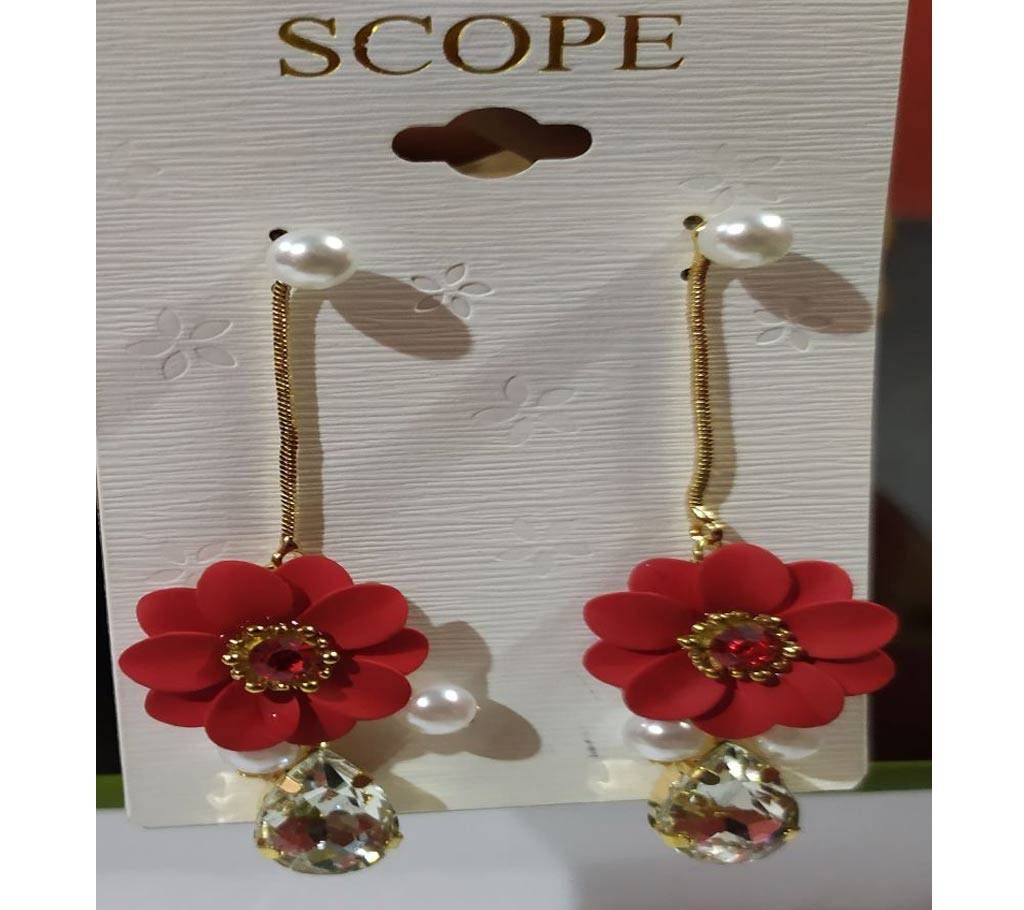 Long Flower Ear ring