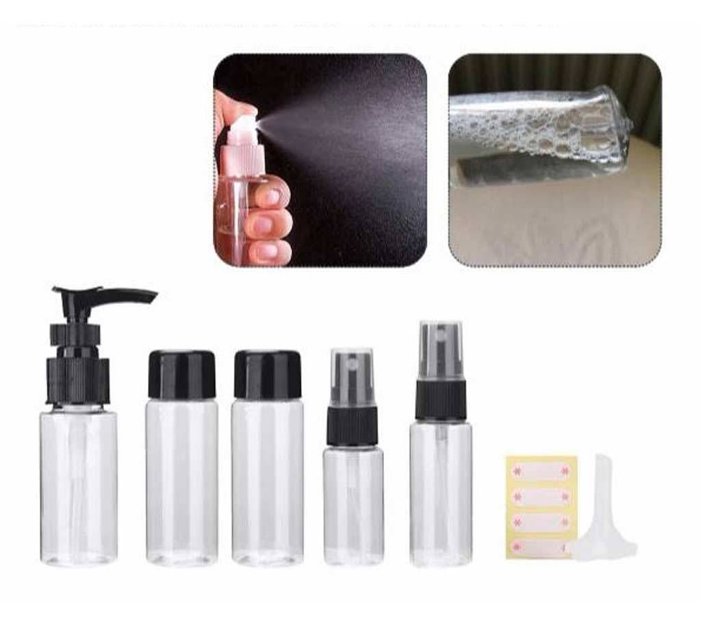 7Pcs set Portable Flight Travel Bottle Pack Liquid Containers Shampoo Cream Cosmetics Refilable Bottles