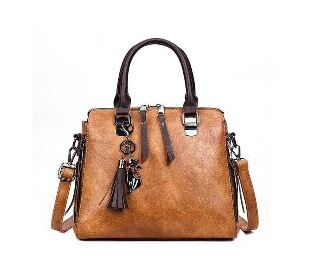 Women PU leather handbag, shulder bag (1828) Brown(china)