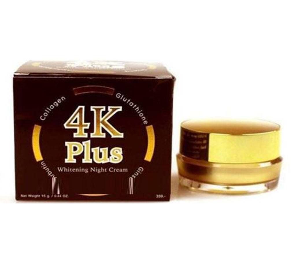 $4K Plus Whitening Night Cream-15gm-Thialand 