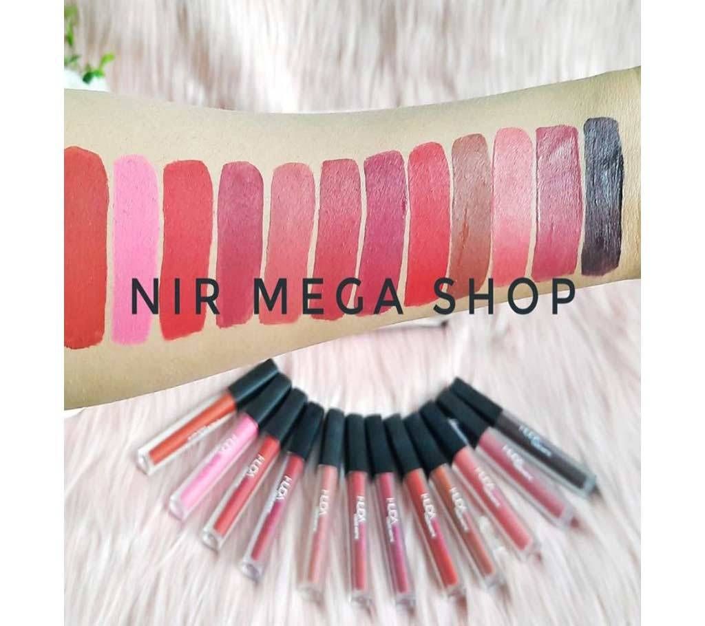 Huda Beauty Liquid Matte Lipstick - Set of 12 (Multi color)-USA