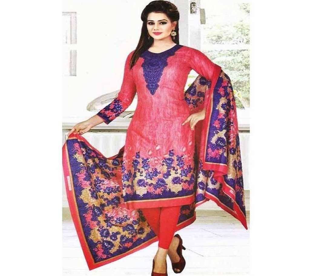 UNSTCHIED  PRINTED COTTON THREE PIC - COPY