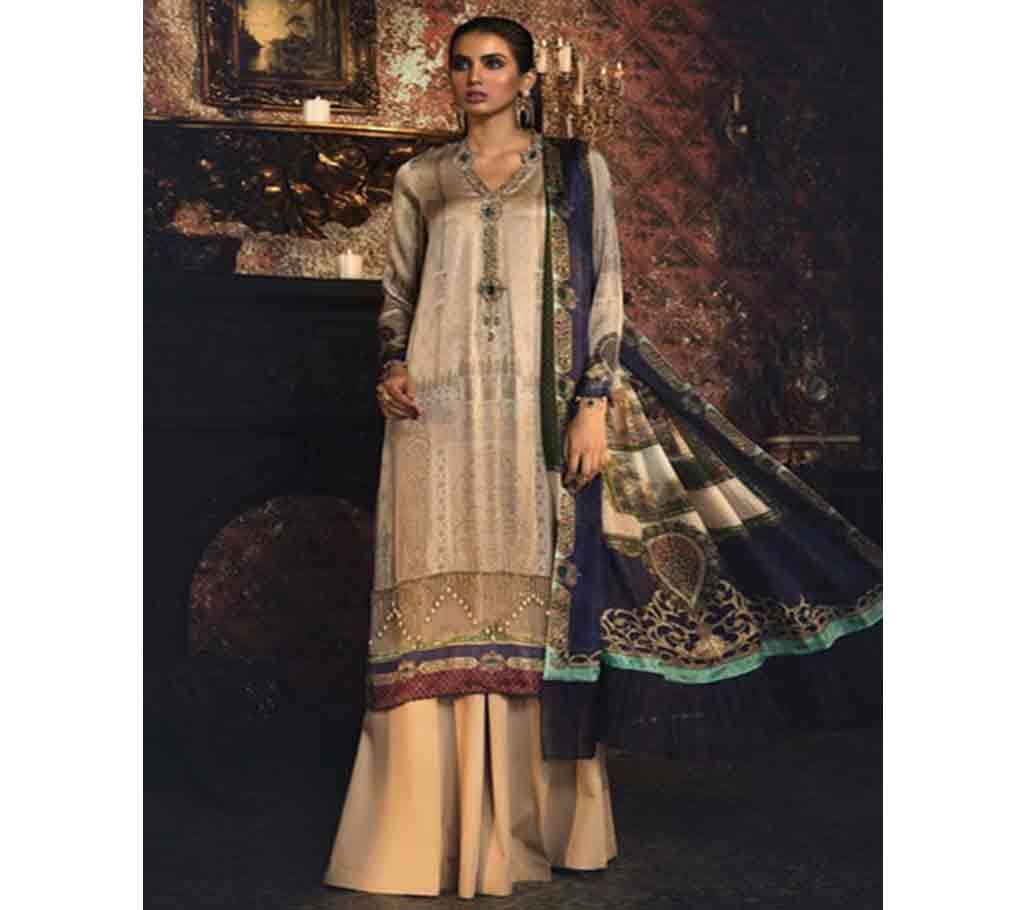 Maria.B. Silk Collection Unstitched Cotton 3Pcs- 1015
