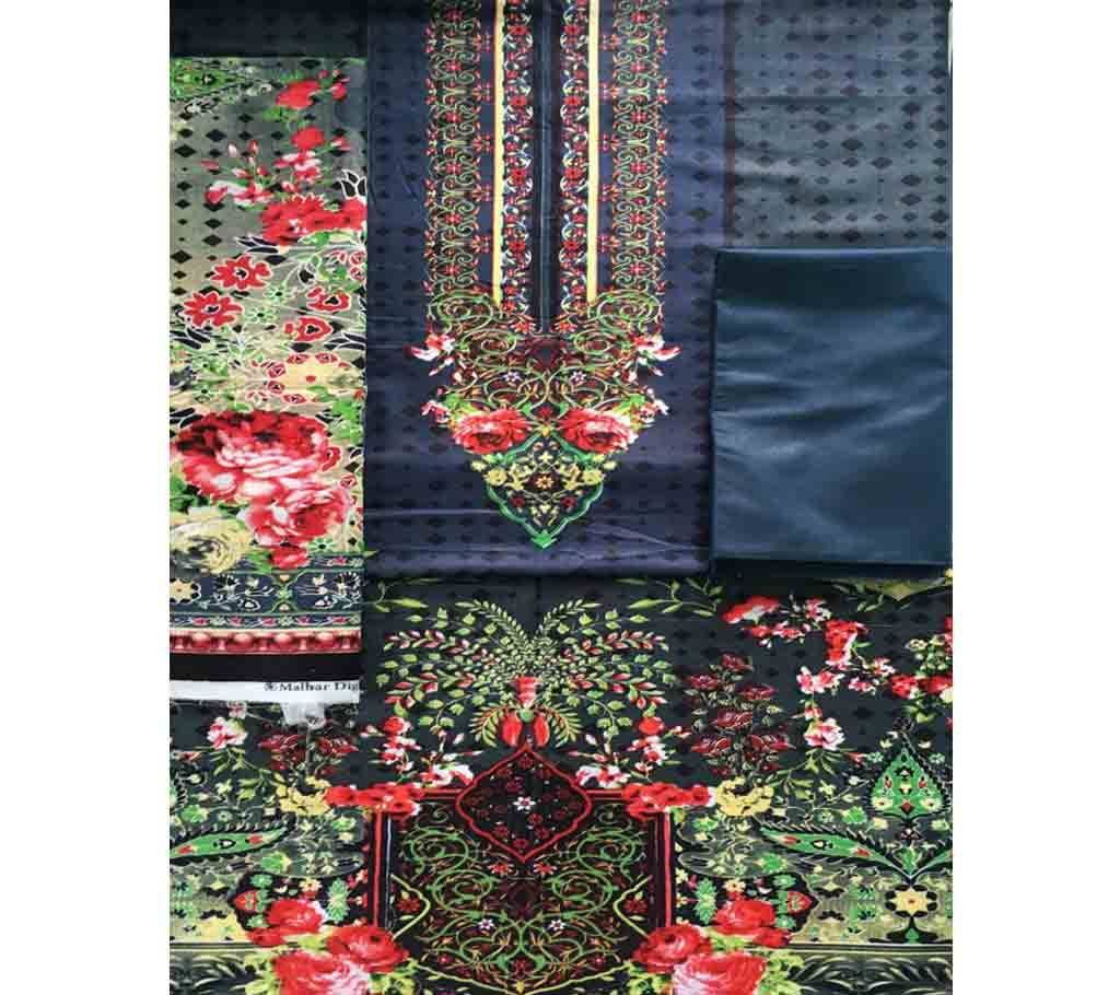 Unstitched Cotton Lawn 3Pcs-CLN001