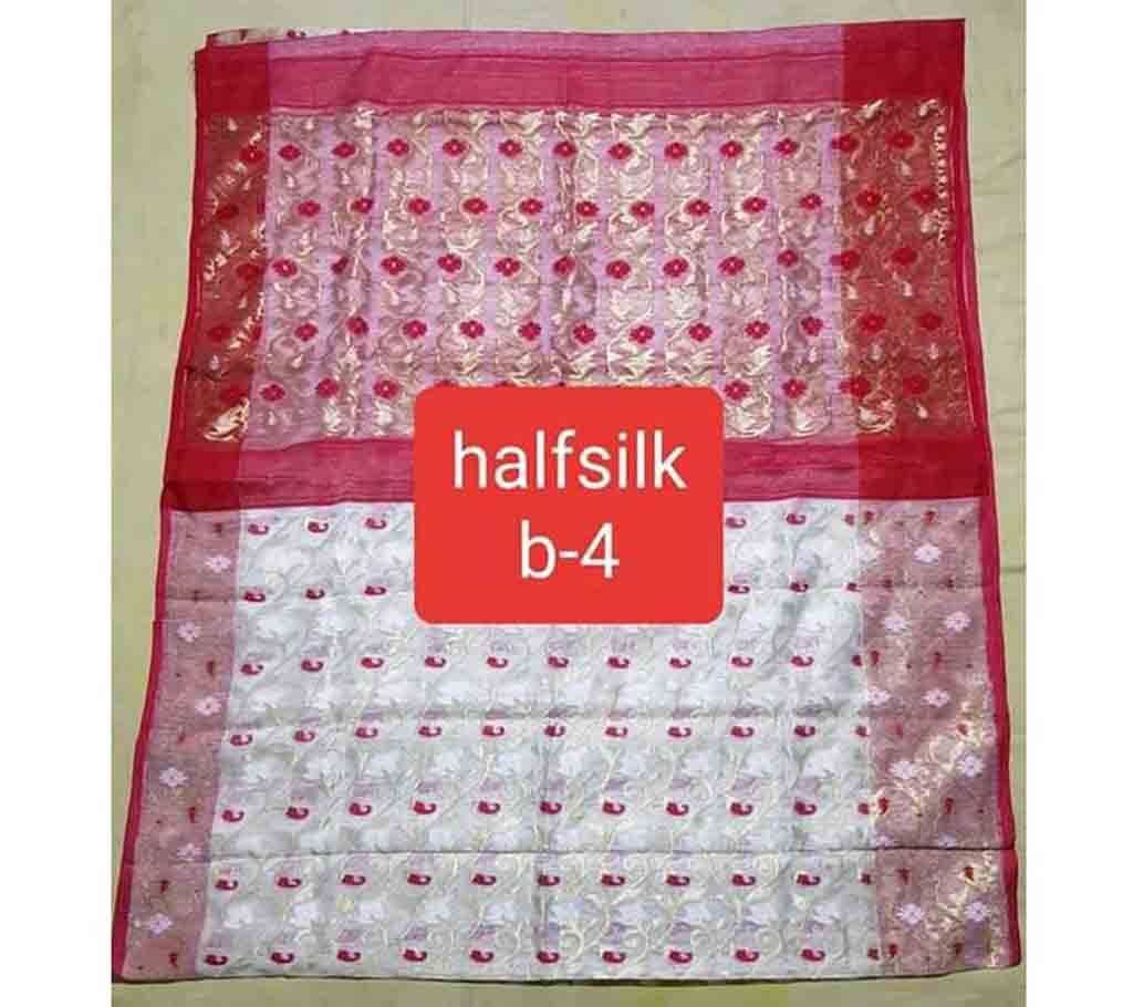 Half Silk Sharee Purple b-4