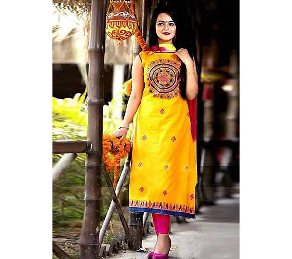 Rajdhani Voil Cotton Block Printed Shalwer Kameez for Women-29