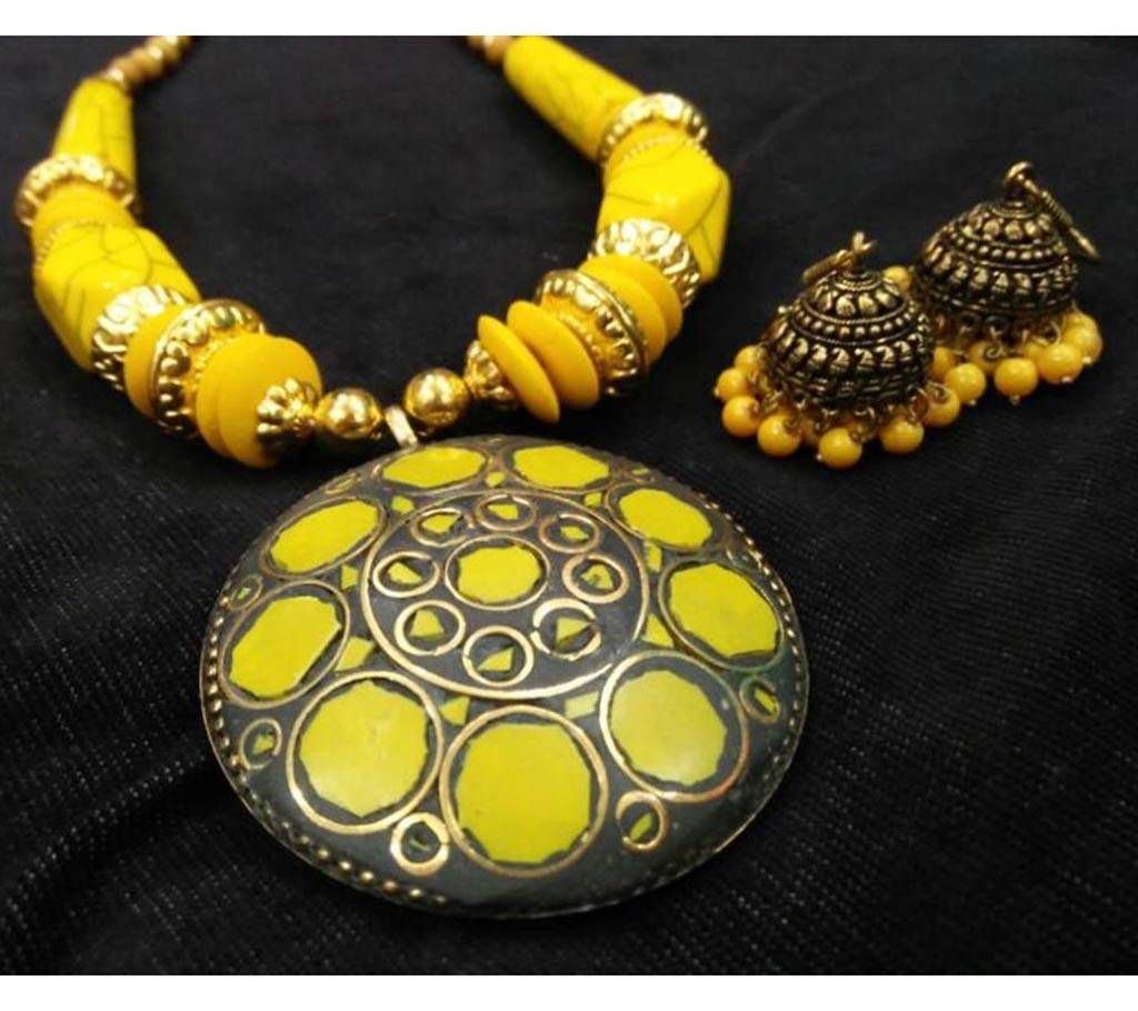  Yeallow Antique better Combination necklace set