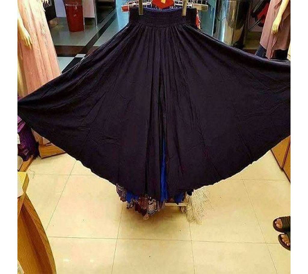 Extra Wide Black Palazzo