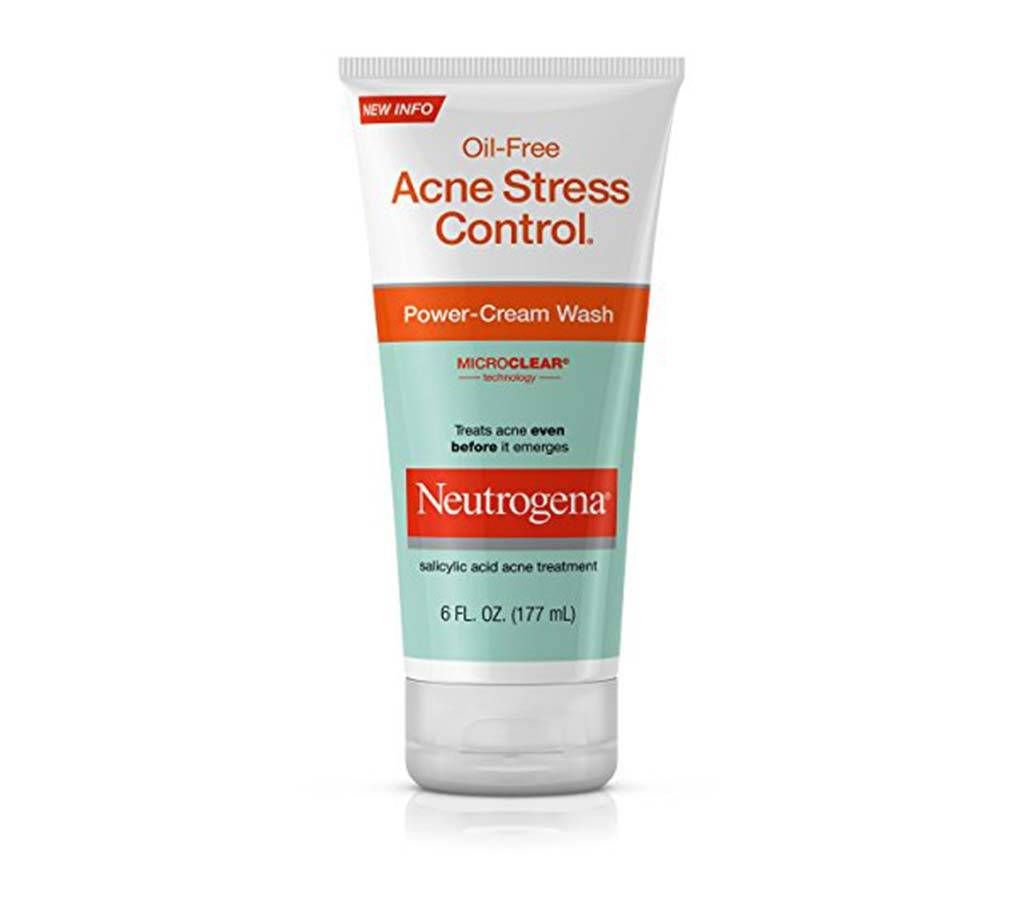 Neutrogena Oil-Free Acne Stress Control Cream Wash 177 ml