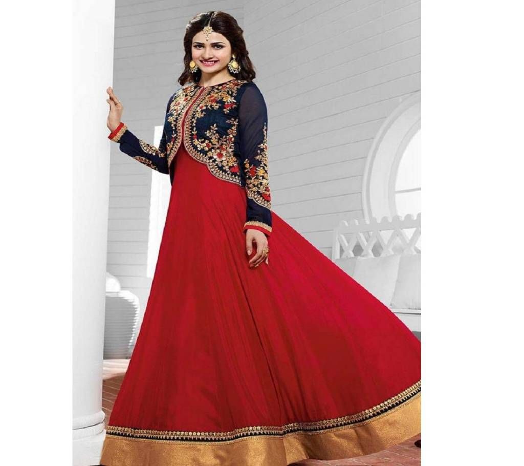 Admirable Maroon Coat Type Floor Length Anarkali