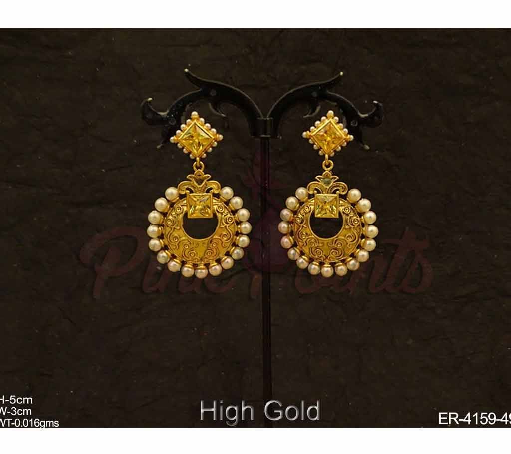 Polo Round Square Earrings (by Pink Point - ER-4159-49)