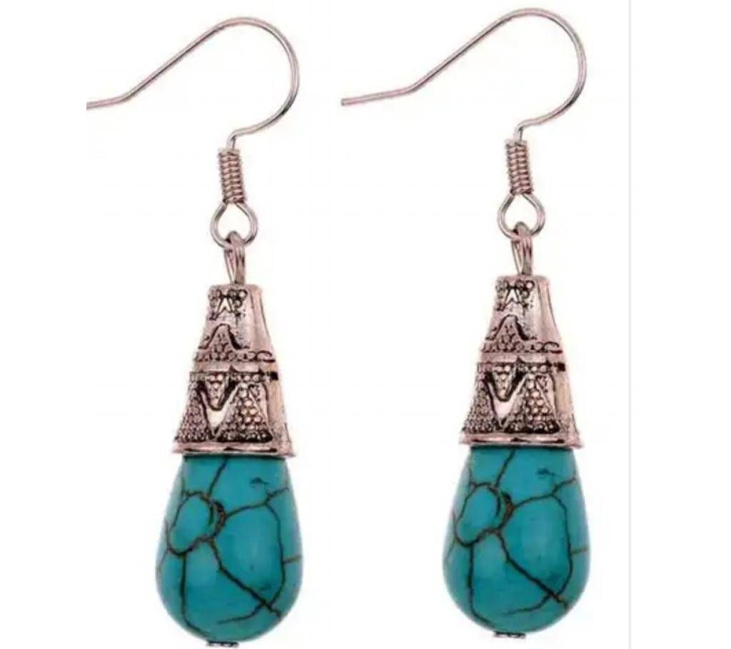 Chia Fashion Retro Turquoise Earrings (by Pink Point - CHIA121)