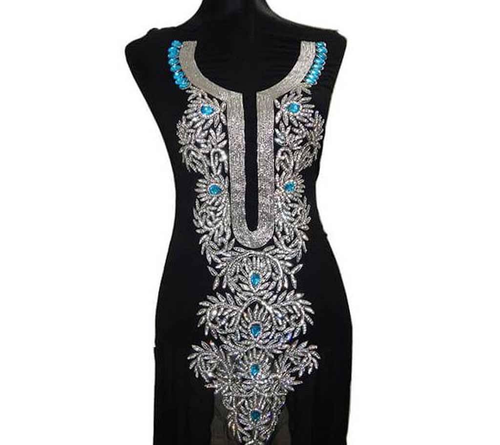 VISCOSE GEORGETTE KARCHUPI Unstitched REAL STONE WORK SINGLE KAMEEZ