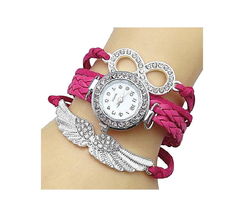 Pink Bracelet Analog Watch for Women