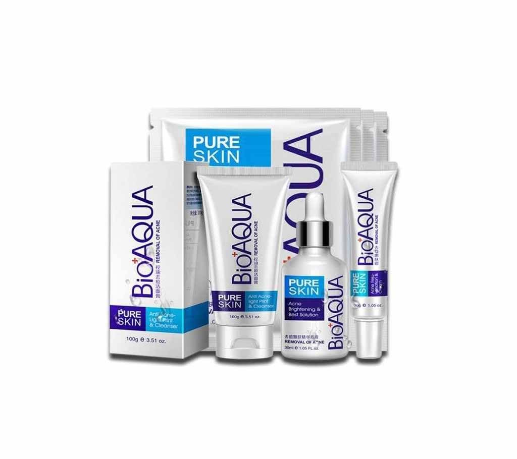Authentic Bioaqua Pure Skin Acne Skin Care Set Treatment 100g UK