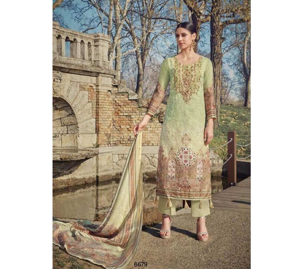 Jinaam Roma Aarohi - 6679 Unstitched Cotton Three-piece