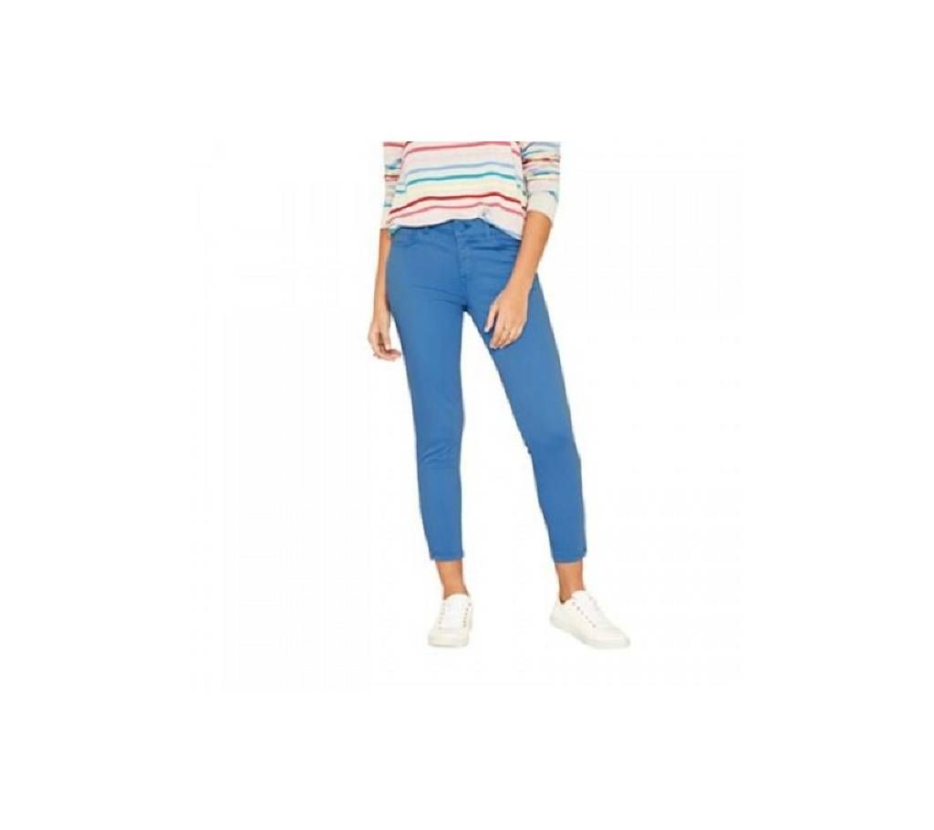 Ladies Fashionable Oasis Blue Colored Skinny Twill pant