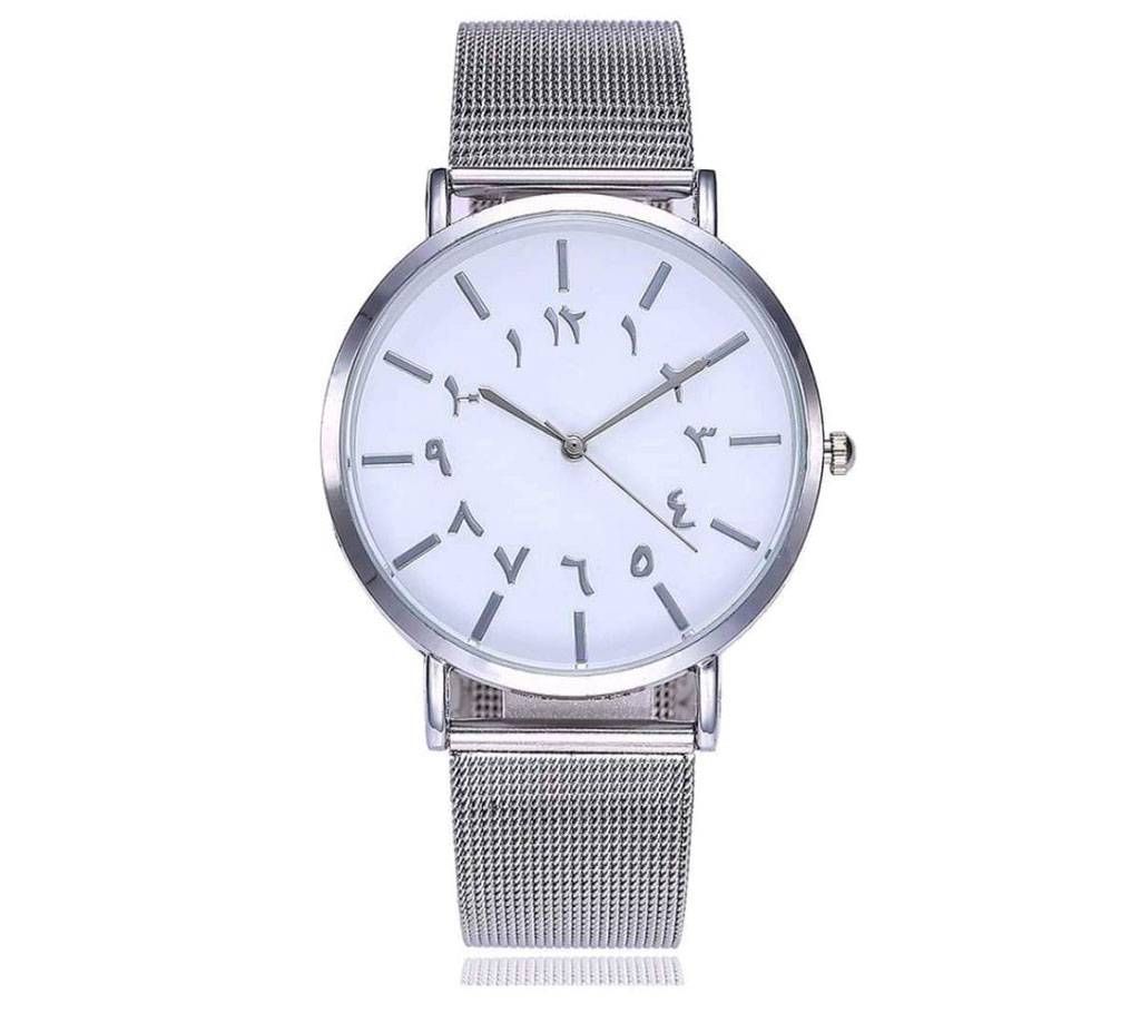 Woman Watch Silver with White Dial