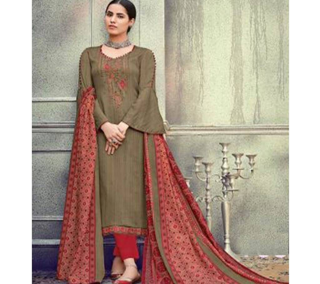Mumtaz Kapas Embroidery Three Piece - 705