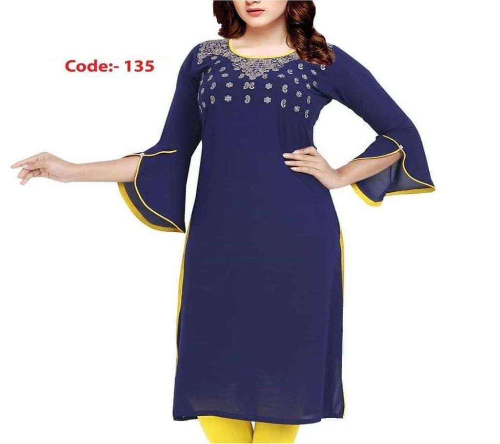 Ready Made Double Body Georgette Embroidery Single Kameez