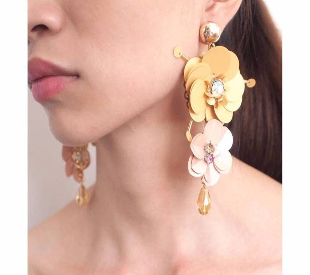 Luxury Bohemian Big Flower Statement Earrings For Women