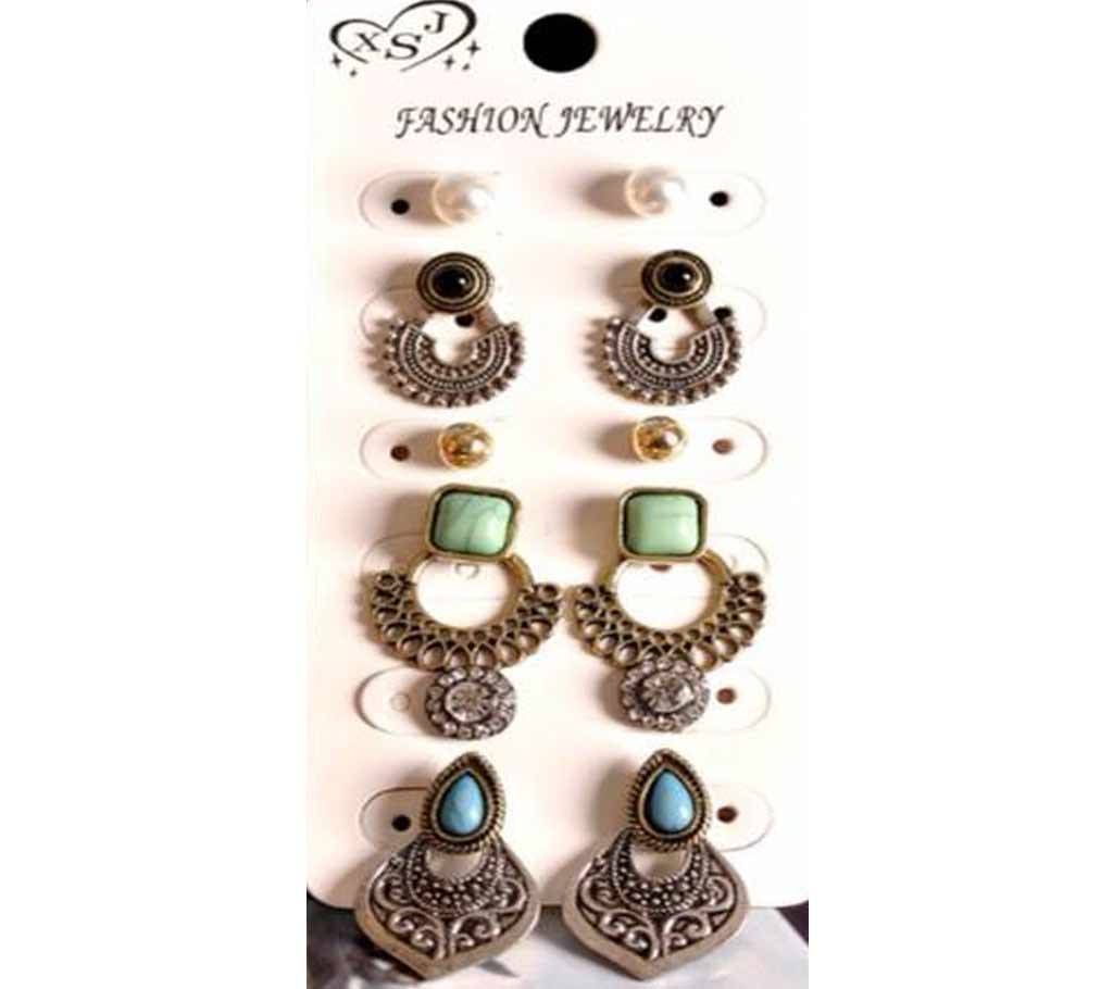 6 pairs/set Fashion gorgeous Earrings Sets For Women